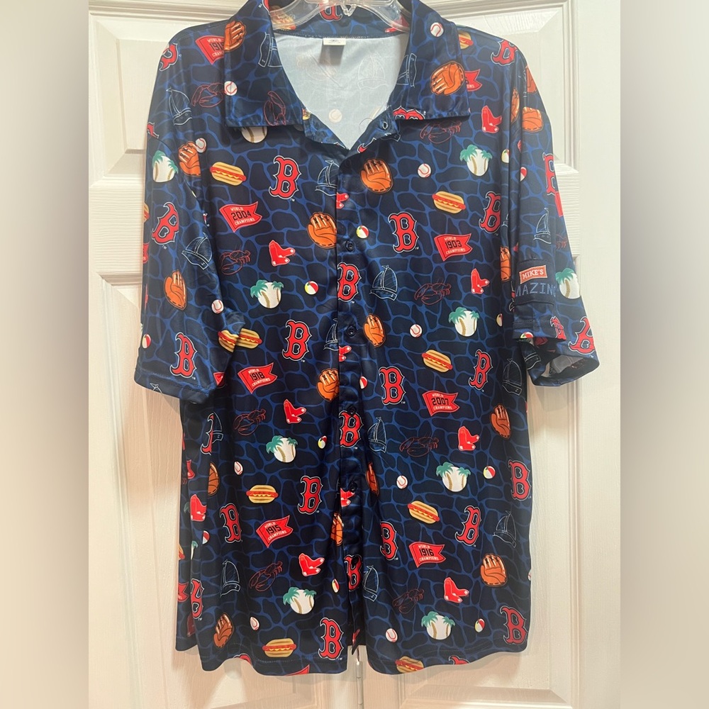 Boston Red Sox baseball Themed Mikes Amazing xl wild vibrant themed